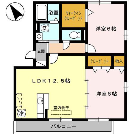 サニーコート(2LDK/3階)の間取り写真