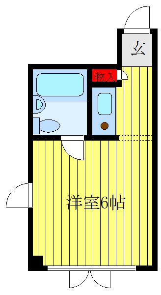 エルミ東十条(ワンルーム/2階)の間取り写真