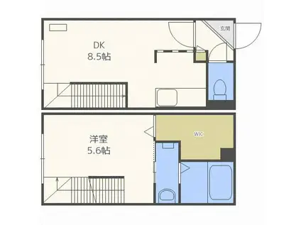 PARTIRE N21 パルティーレN21(1DK/4階)の間取り写真