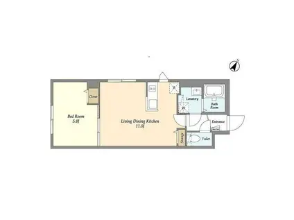 タスキスマート新大塚2(1LDK/2階)の間取り写真