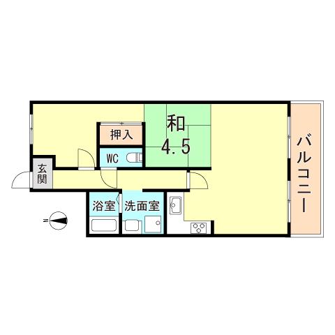 カンパーナ明石(1LDK/10階)の間取り写真