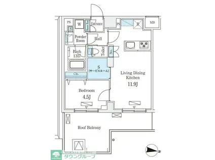 ラティエラ中野新井(1SLDK/8階)の間取り写真