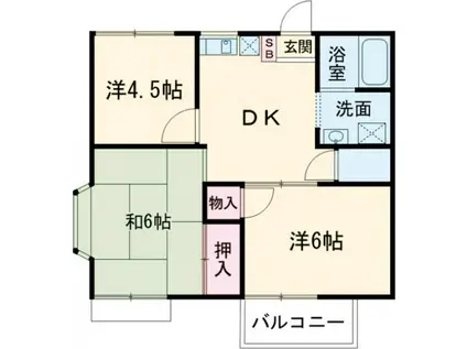 グランデュール森田(3DK/1階)の間取り写真