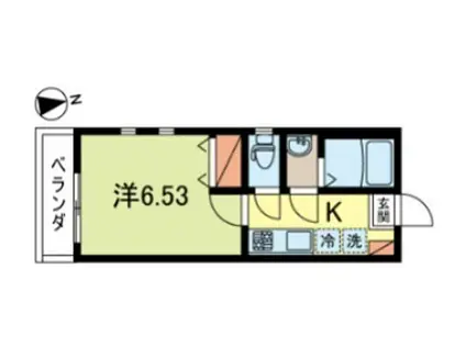 サットンプレイス・松ノ木IV(1K/2階)の間取り写真