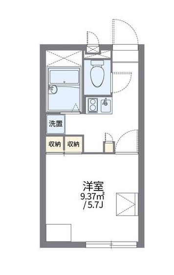 レオパレスアルプス京山(1K/1階)の間取り写真