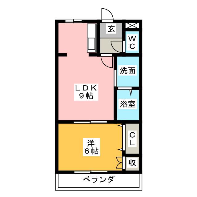 キャッスル331(1LDK/1階)の間取り写真