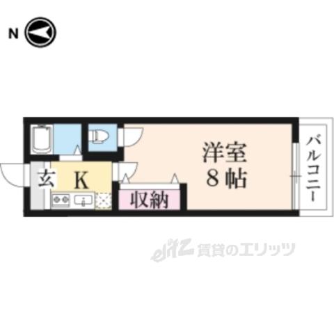 コーポシロー(1K/3階)の間取り写真