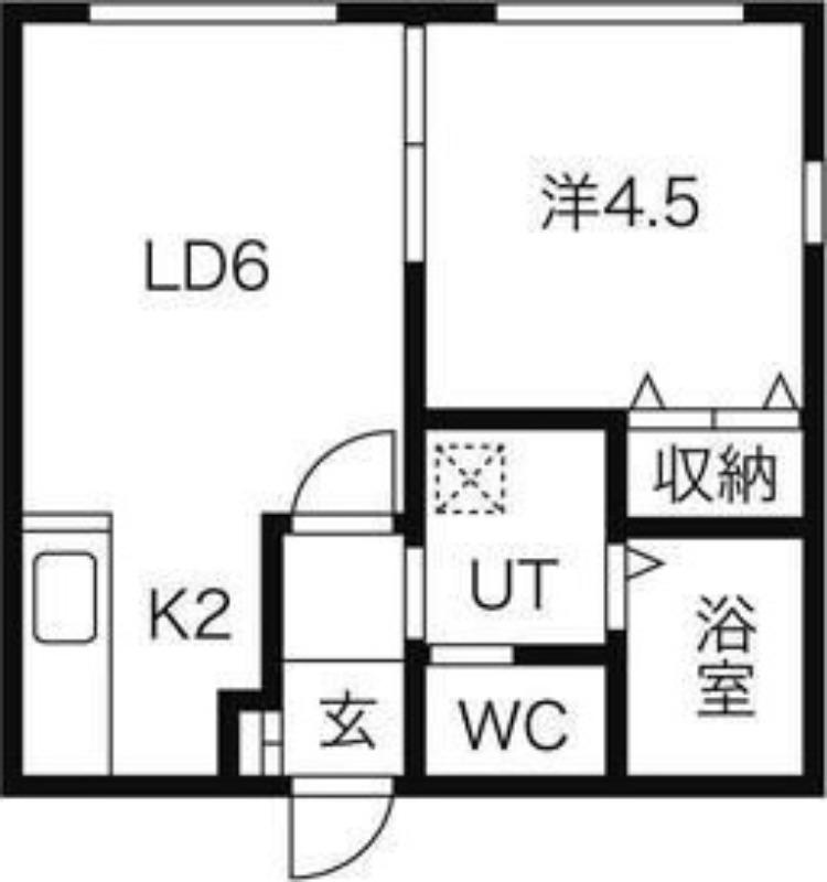 リースクエア28(1LDK/3階)の間取り写真