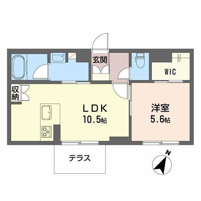 シャーメゾン サリーレ(1LDK/1階)の間取り写真
