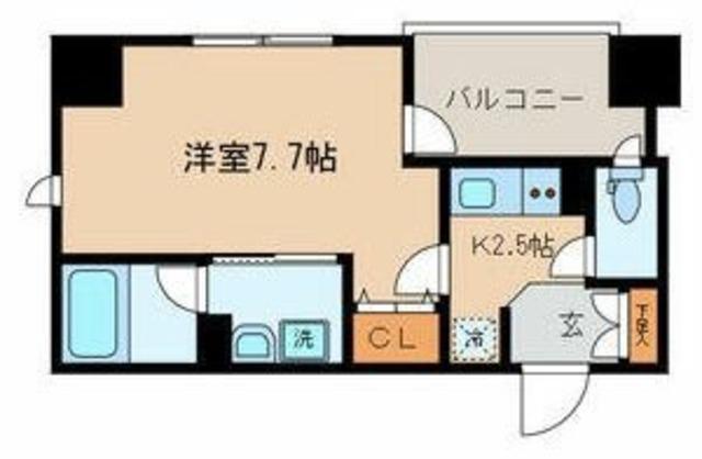 ALVINESS KEI(1K/7階)の間取り写真