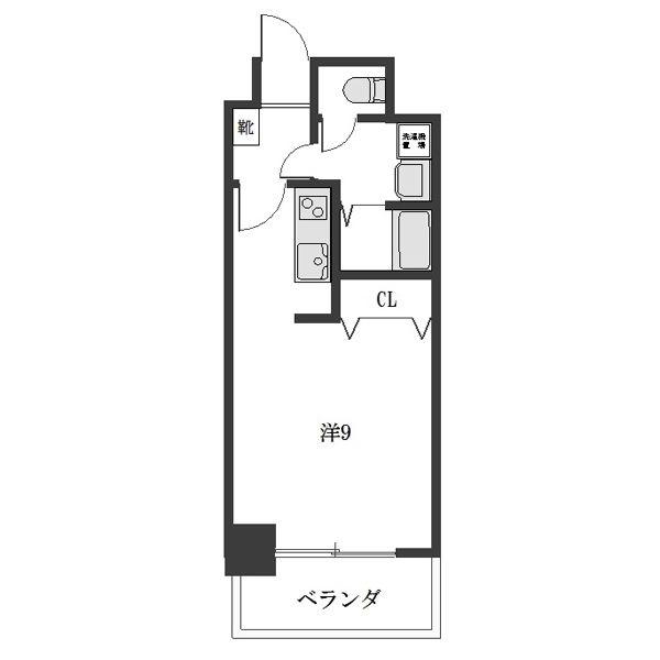 レジデンス新瀬戸(ワンルーム/6階)の間取り写真