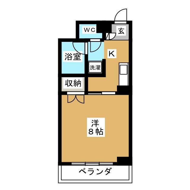 桑原ビル(1K/3階)の間取り写真