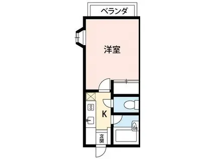 ESTATE苑 2(1K/2階)の間取り写真