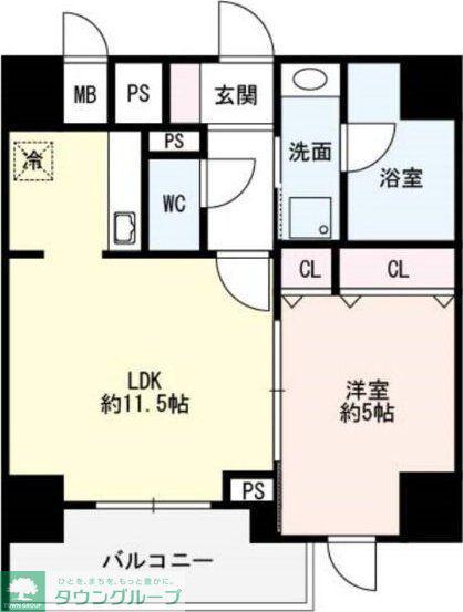 FLAIR丸の内(1LDK/10階)の間取り写真