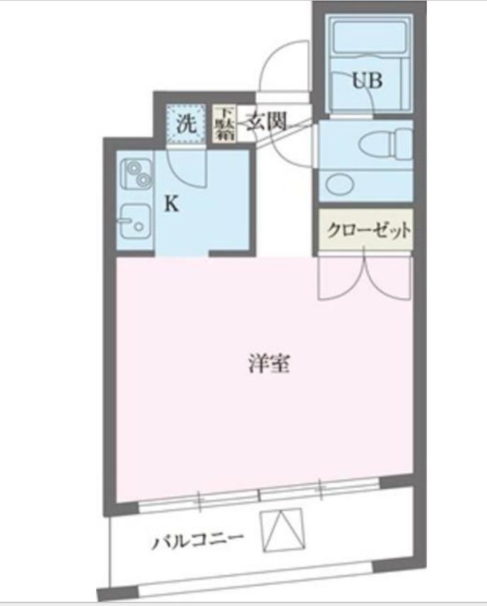 パークフロント西新宿(ワンルーム/8階)の間取り写真