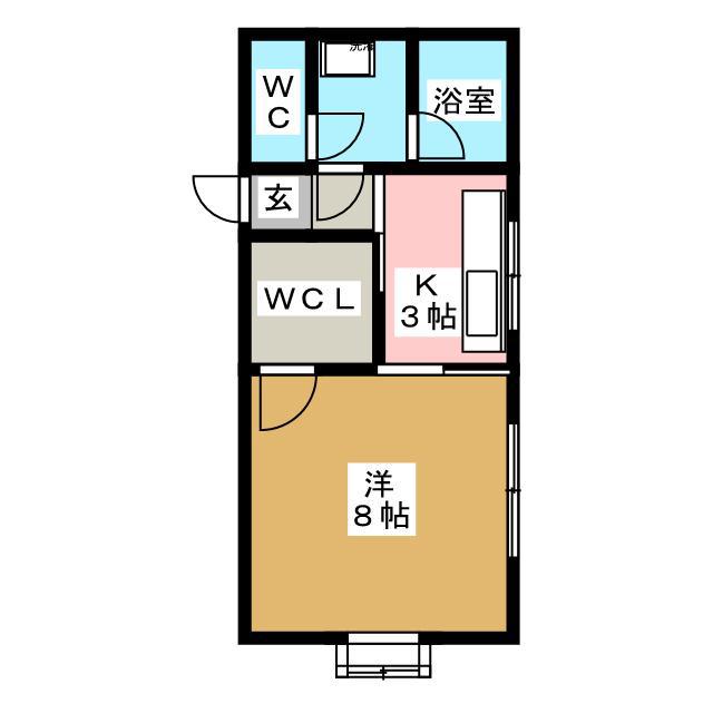 CRESTCOURT.T(1K/2階)の間取り写真