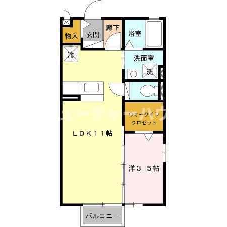 イル・ソーレ(1LDK/2階)の間取り写真