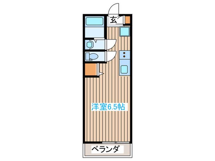 ND郡山(ワンルーム/2階)の間取り写真