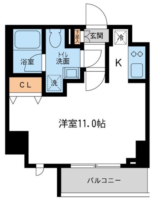 プライムアーバン住吉II(ワンルーム/2階)の間取り写真