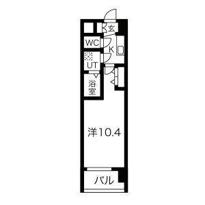 THE MUSIC COURT(1K/8階)の間取り写真
