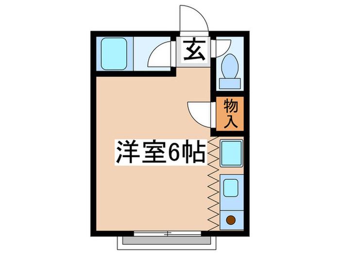 エーデルホーフ(ワンルーム/1階)の間取り写真