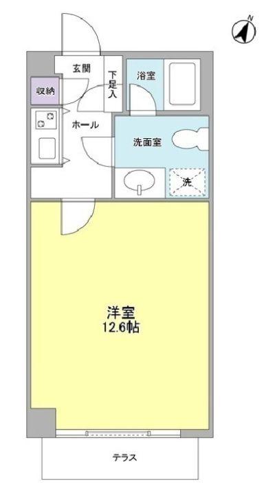 メゾン・ド・中目黒(1K/1階)の間取り写真