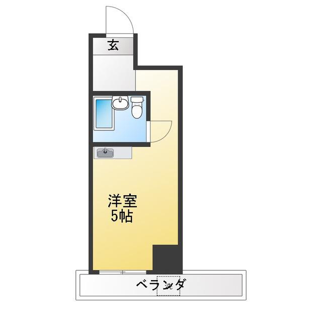 リバーサイドサイトー(ワンルーム/1階)の間取り写真