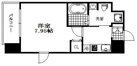 アーバングリーン兵庫ステーションフロント(1K/3階)の間取り写真