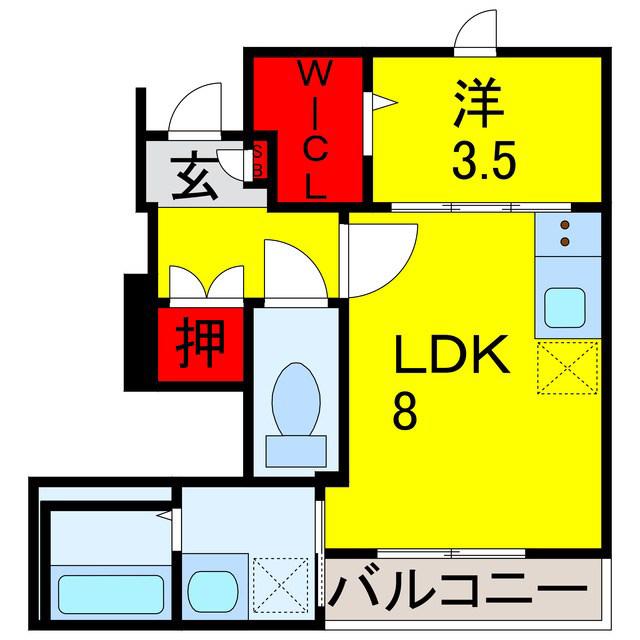 市原市姉崎アパート(1LDK/1階)の間取り写真