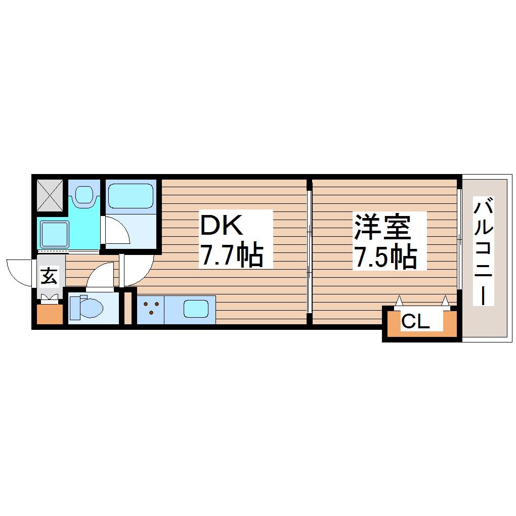 NF青葉(1DK/5階)の間取り写真