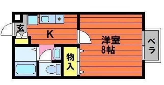 セジュール平松(1K/1階)の間取り写真