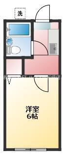 ハイツ小川(1K/1階)の間取り写真