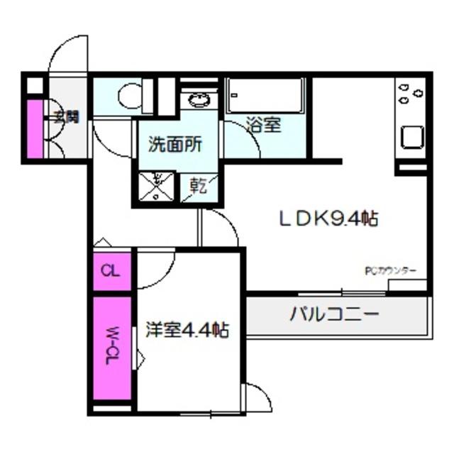 TORISIA緑橋(1LDK/3階)の間取り写真