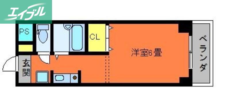 コーポ白石(ワンルーム/3階)の間取り写真
