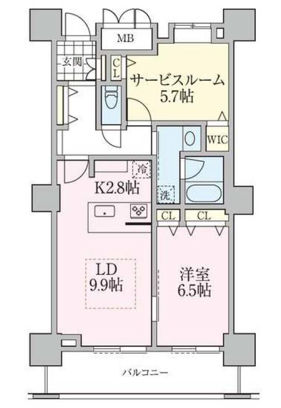 ROYAL PARKS TOWER MINAMISENJU(1SLDK/17階)の間取り写真