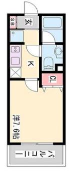 インベスト神戸エアフロント(1K/8階)の間取り写真