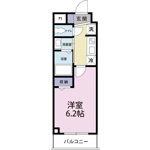 アリビオン南浦和(1K/2階)の間取り写真