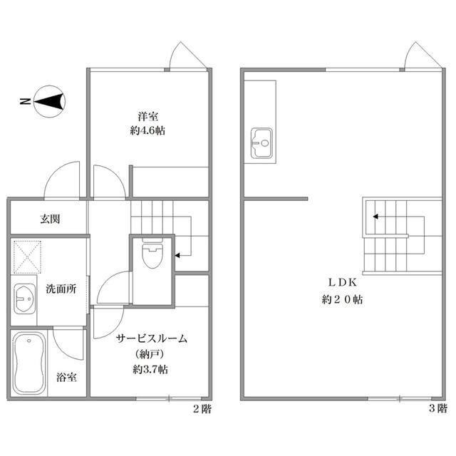 都営大江戸線 牛込柳町駅 徒歩5分 3階建 築7年(1LDK/B1階)の間取り写真