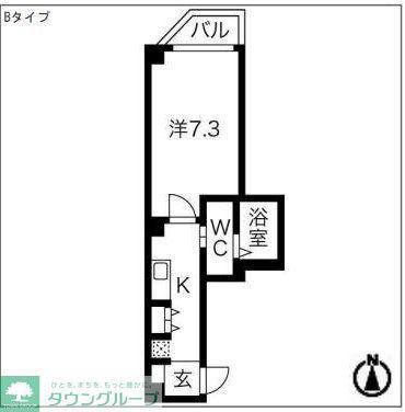 LOTSO京成立石(1K/2階)の間取り写真