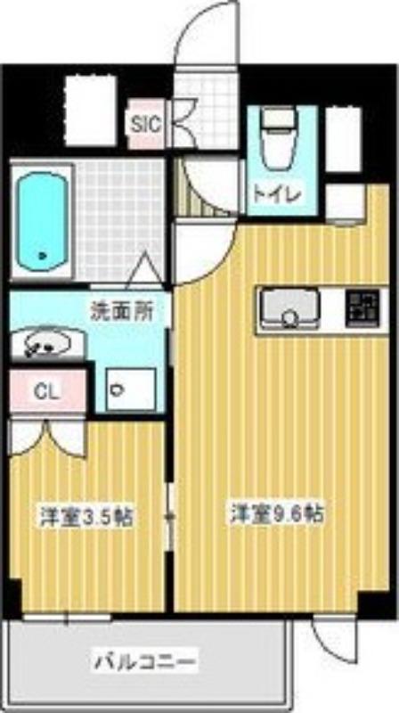 Mステージ矢田南(1LDK/12階)の間取り写真