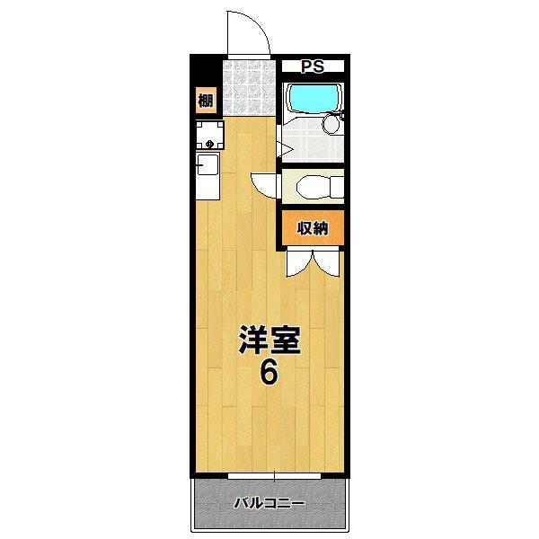 プロヴィデンス(ワンルーム/1階)の間取り写真