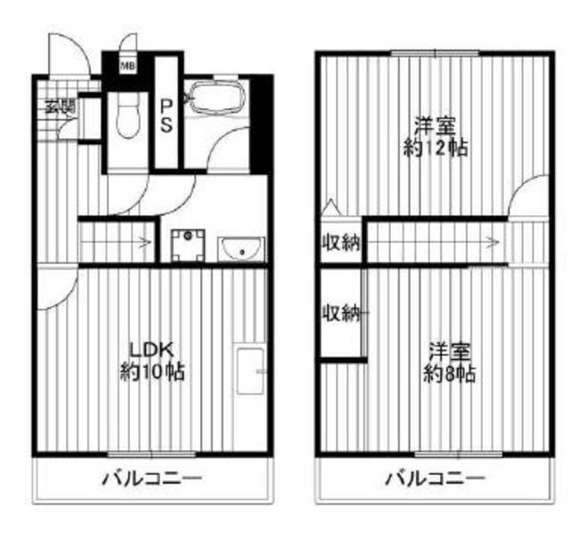 メゾンセレナイト(2LDK/4階)の間取り写真