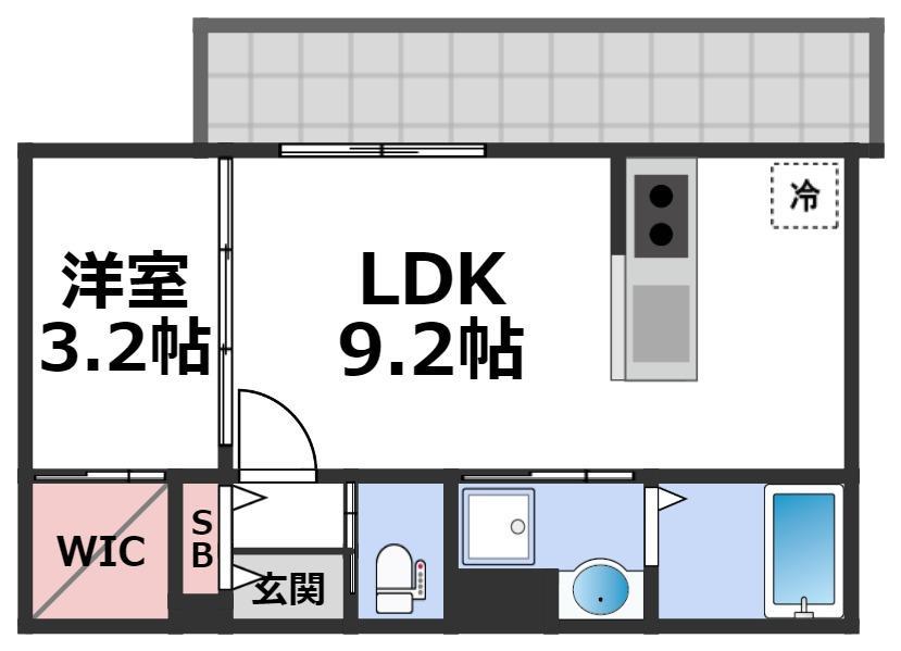 GRANDPASEO ノース(1LDK/2階)の間取り写真