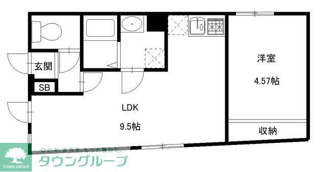 ADDRESS HONHANEDA(1LDK/4階)の間取り写真