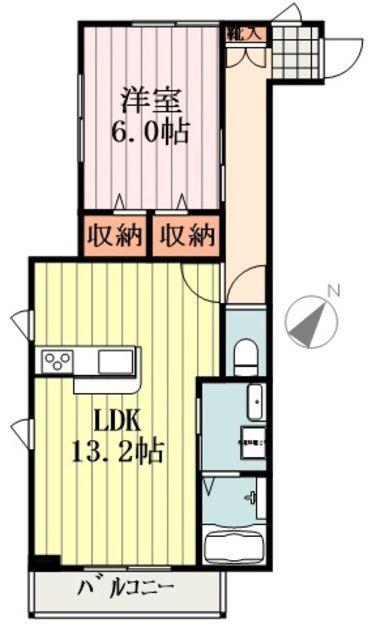グランシャリオ(1LDK/2階)の間取り写真