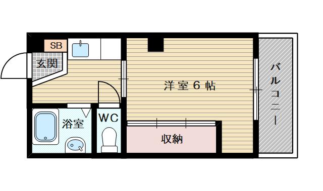 ニュー豊里マンション(1DK/3階)の間取り写真