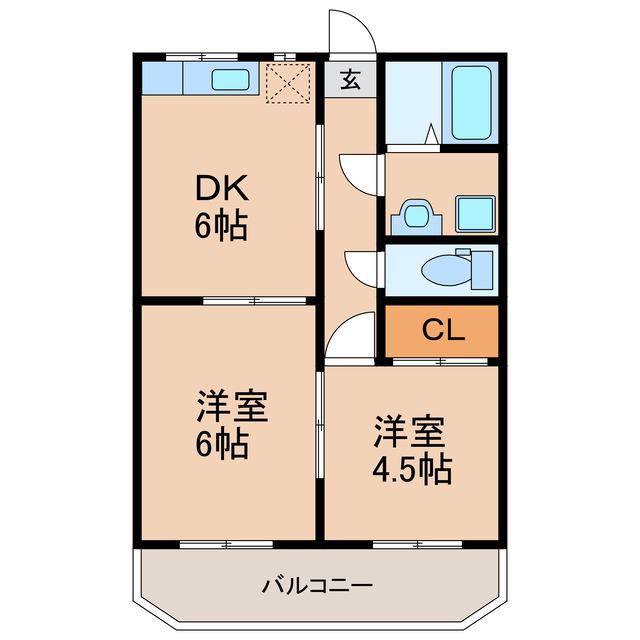 サンセール王子(2DK/1階)の間取り写真