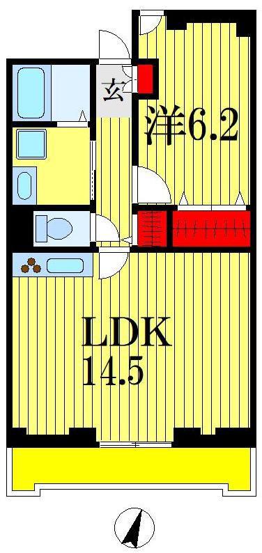 斎藤マンション(1LDK/3階)の間取り写真