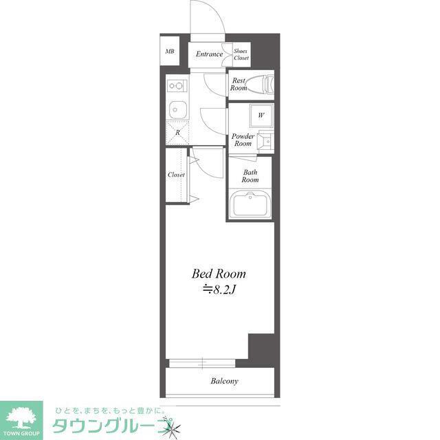 AIFLAT駒込一丁目(1K/6階)の間取り写真