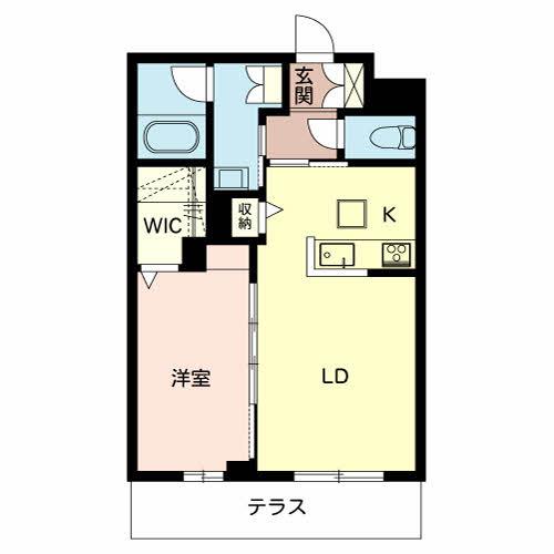 CASA NOBLE(1LDK/1階)の間取り写真